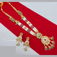 Lucentarts Jewellery Classic Pota And Meenakari Beads Pearl Long Necklace Set