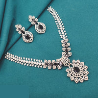 Lucentarts Jewellery Designer American Diamond Necklace Set