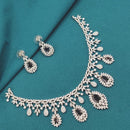 Lucentarts Jewellery Designer American Diamond Necklace Set