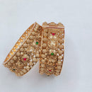 Lucentarts Jewellery Sparkling Pota Stone Openable Bangles Set