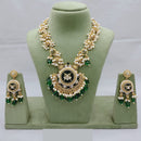 The Lucentarts Jewellery Handcrafted Pota Stone and Pearl Necklace Set