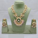 The Lucentarts Jewellery Handcrafted Pota Stone and Pearl Necklace Set