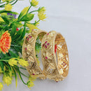 Lucentarts Jewellery Ethnic Pota And Kundan Bangles Set
