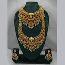Lucentarts Jewellery Traditional Polki Kundan Necklace Set with Matching Earrings