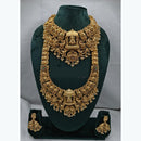 Lucentarts Jewellery Traditional Polki Kundan Necklace Set with Matching Earrings