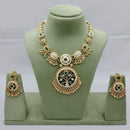Lucentarts Jewellery Traditional Polki Kundan and Meenakari Touch Necklace Set