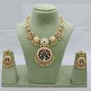 Lucentarts Jewellery Traditional Polki Kundan and Meenakari Touch Necklace Set