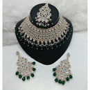 Lucentarts Jewellery Designer Austrain Stone And Bead Choker Necklace Set Elegant Ethnic Glamour