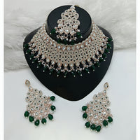 Lucentarts Jewellery Designer Austrain Stone And Bead Choker Necklace Set Elegant Ethnic Glamour