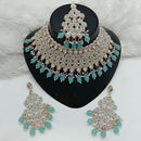 Lucentarts Jewellery Designer Austrain Stone And Bead Choker Necklace Set Elegant Ethnic Glamour