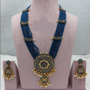Lucentarts Jewellery Grand Heritage Pota Stone And Pearl Long Jewellery Necklace Set