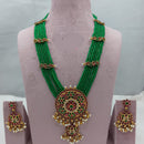 Lucentarts Jewellery Grand Heritage Pota Stone And Pearl Long Jewellery Necklace Set
