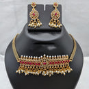 Lucentarts Jewellery Designer Pota Pearl And Austrian Stone Necklace Set
