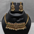 Lucentarts Jewellery Designer Pota Pearl And Austrian Stone Necklace Set