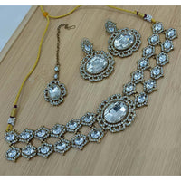Lucentarts Jewellery Fancy Crystal And Austrian Multi Layer Necklace Set