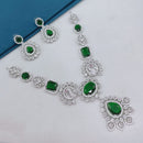 Lucentarts Jewellery Sparkling American Diamond Necklace Set