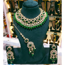 Lucentarts Jewellery Kundan Stone Pearl And Beads Choker Necklace Set 