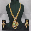 Lucentarts Jewellery Kundan Stone And Pearl Long Necklace Set 