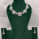 Lucentarts Jewellery Radiant American Diamond Necklace Set