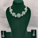 Lucentarts Jewellery Radiant American Diamond Necklace Set