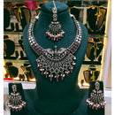 Lucentarts Jewellery Elegant Pota Stone And Austrian Stone Pearl Necklace Set