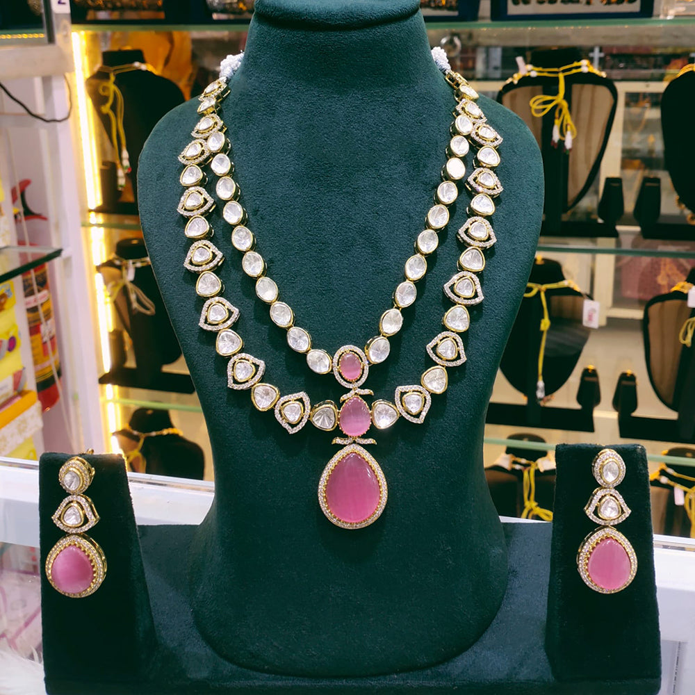 Lucentarts Jewellery Designer Polki Kundan Stone Necklace Set 