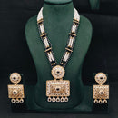 Lucentarts Jewellery Royal Crystal Stone And Pearl Meenakari Long Necklace Set