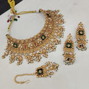 Lucentarts Jewellery Regal Pota Stone And Pearl Choker Necklace Set