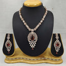 Lucentarts Jewellery Enigma American Diamond And Austrian Stone Necklace Set