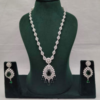 Lucentarts Jewellery Luxury American Diamond Statement Necklace Set