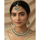 Lucentarts Jewellery Luxury Designer Pota Stone And Beads Necklace Set