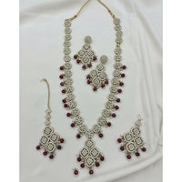 Lucentarts Jewellery Luxury Designer Austrian Stone And Beads Necklace Set