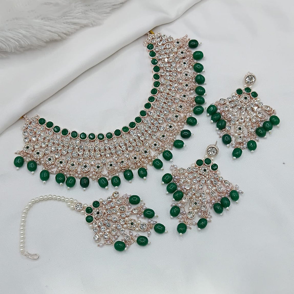 Lucentarts Jewellery Heritage Style Pota Austrian Stone Beaded Choker Necklace Set