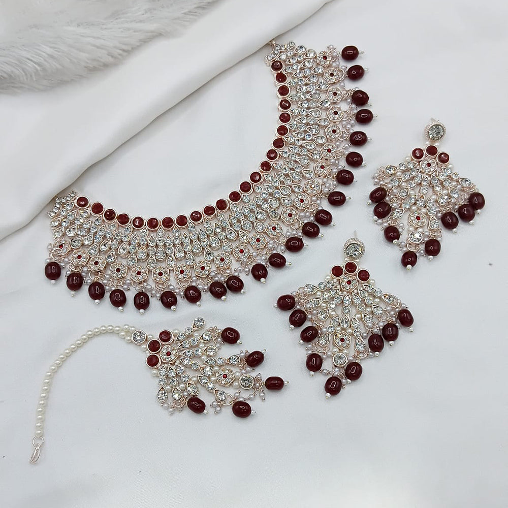Lucentarts Jewellery Heritage Style Pota Austrian Stone Beaded Choker Necklace Set