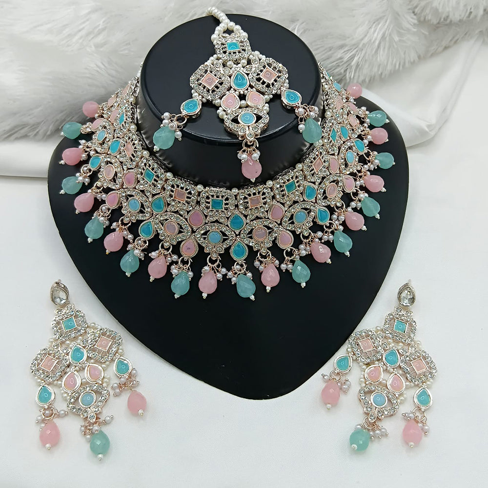 Lucentarts Jewellery Heritage Style Pota Austrian Stone Beaded Choker Necklace Set