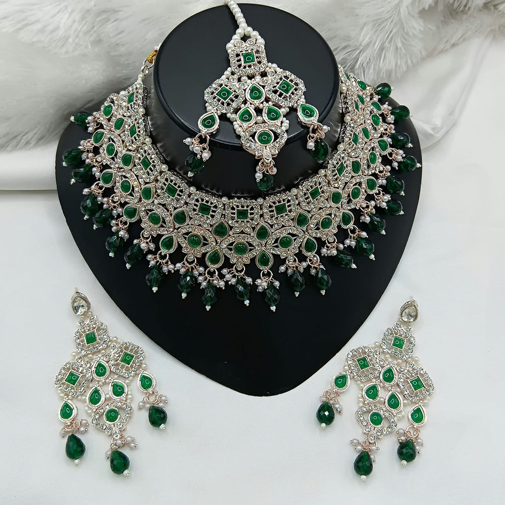 Lucentarts Jewellery Heritage Style Pota Austrian Stone Beaded Choker Necklace Set