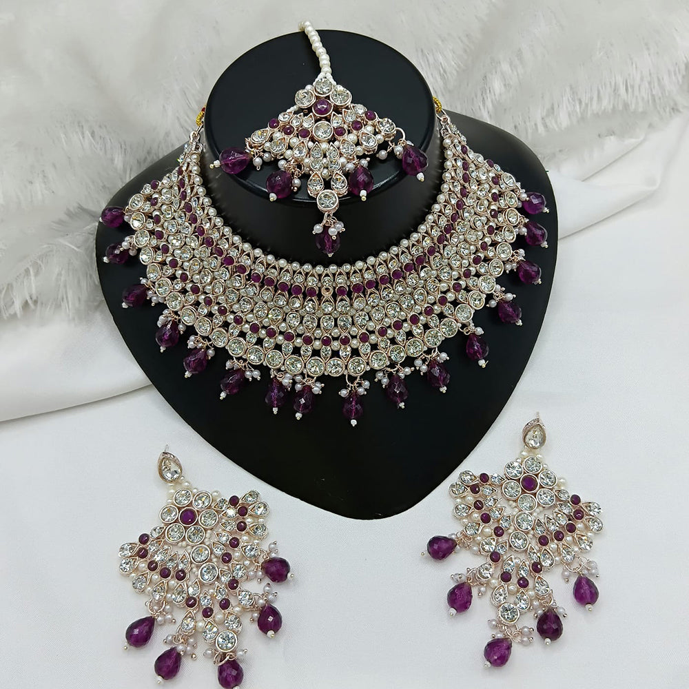 Lucentarts Jewellery Heritage Style Pota Austrian Stone Beaded Choker Necklace Set