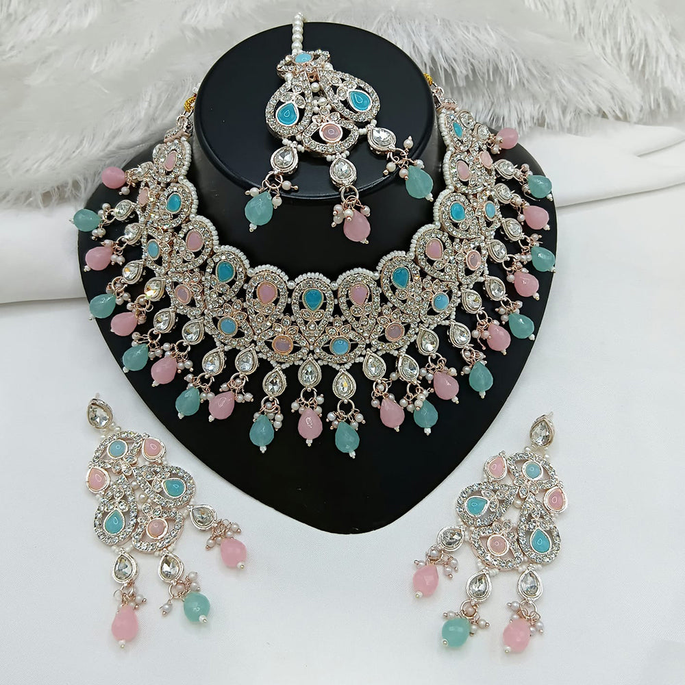 Lucentarts Jewellery Heritage Style Pota Austrian Stone Beaded Choker Necklace Set