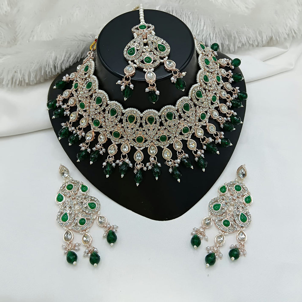 Lucentarts Jewellery Heritage Style Pota Austrian Stone Beaded Choker Necklace Set