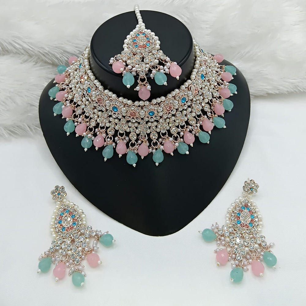 Lucentarts Jewellery Heritage Style Pota Austrian Stone Beaded Choker Necklace Set