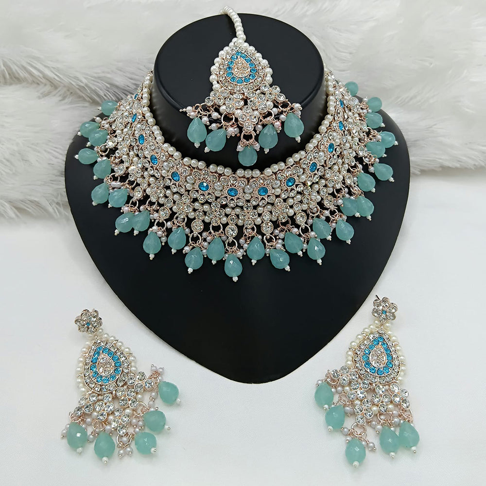 Lucentarts Jewellery Heritage Style Pota Austrian Stone Beaded Choker Necklace Set