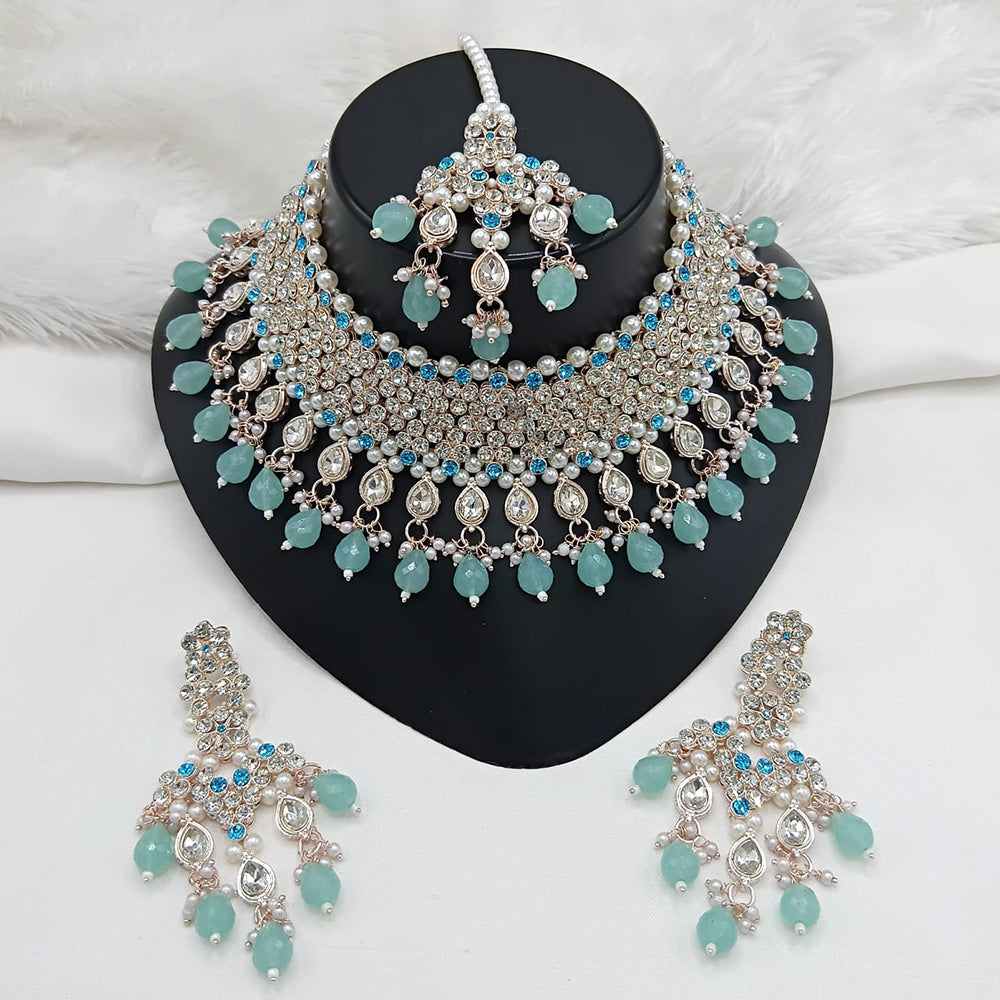 Lucentarts Jewellery Heritage Style Pota Austrian Stone Beaded Choker Necklace Set