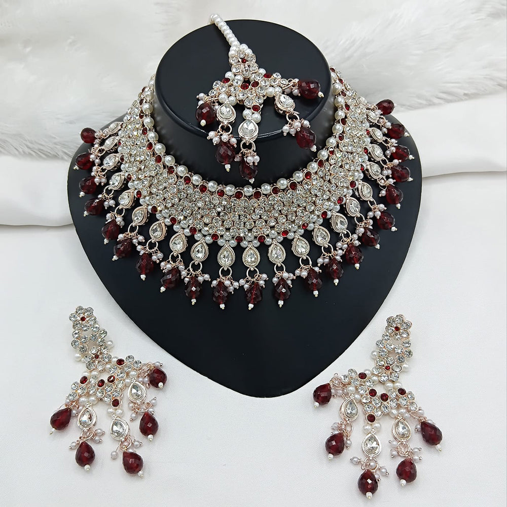 Lucentarts Jewellery Heritage Style Pota Austrian Stone Beaded Choker Necklace Set