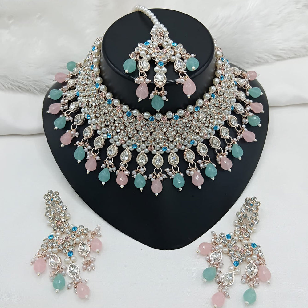 Lucentarts Jewellery Heritage Style Pota Austrian Stone Beaded Choker Necklace Set