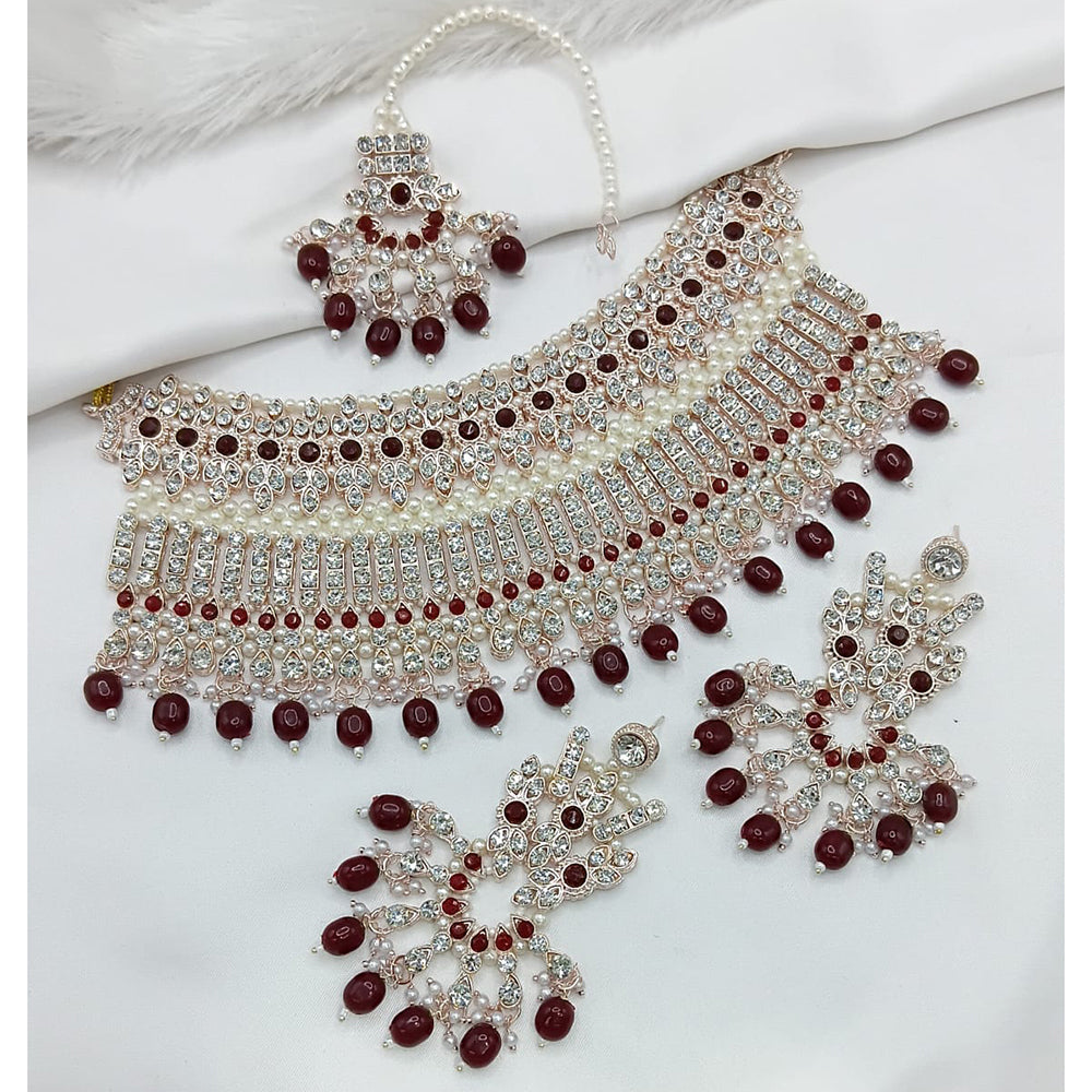 Lucentarts Jewellery Heritage Style Pota Austrian Stone Beaded Choker Necklace Set