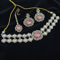 Lucentarts Jewellery Graceful Pota Stone And Austrian Stone Choker Necklace Set