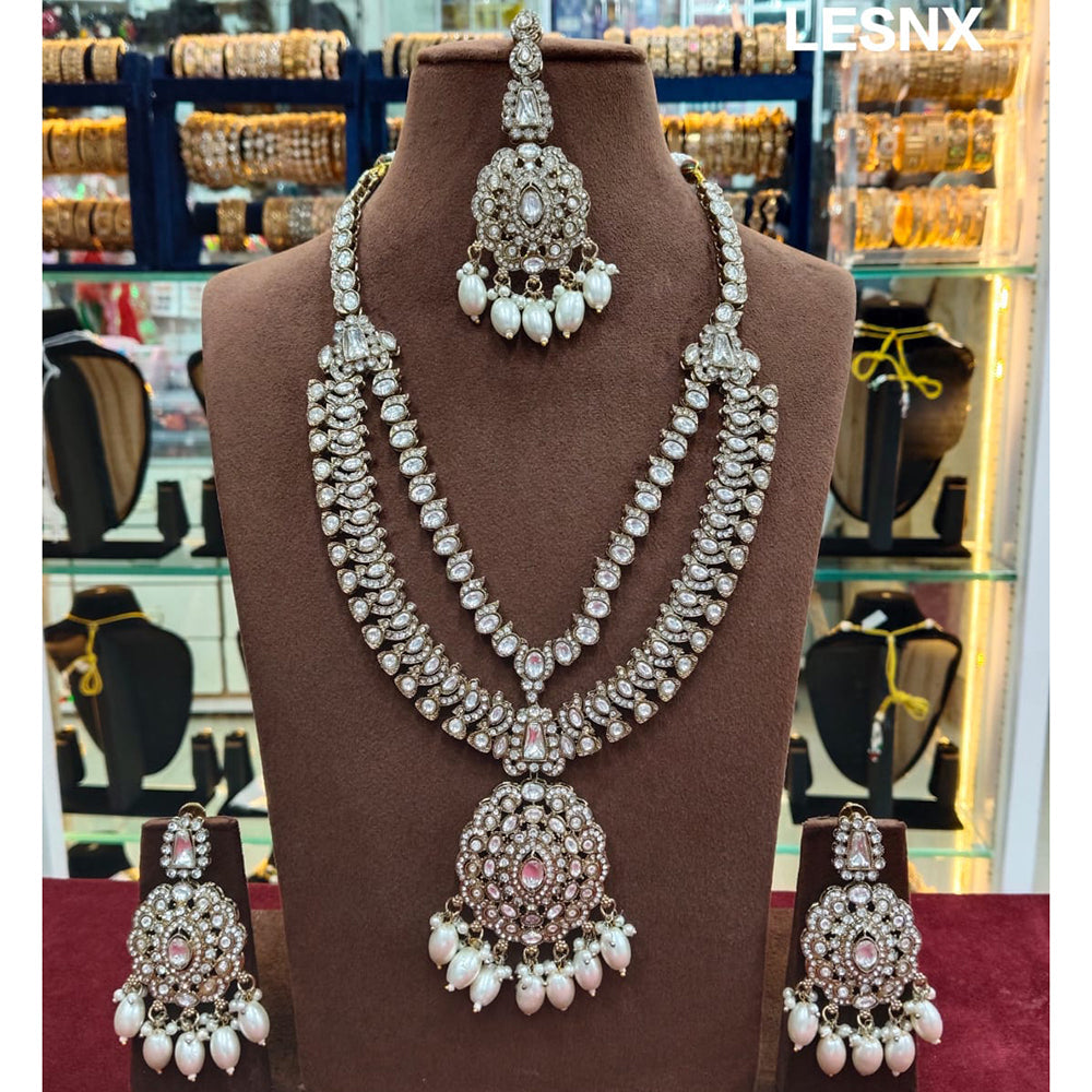 Lucentarts Jewellery Royal Pota Stone And Beads Statement Necklace Set