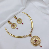 Lucentarts Jewellery Elegant Pota Stone And Austrian Necklace Set