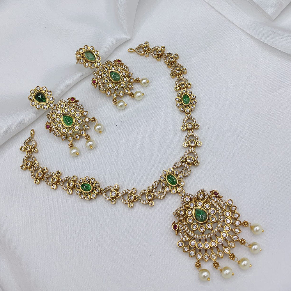 Lucentarts Jewellery Elegant Pota Stone And Austrian Necklace Set