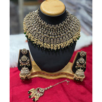 Lucentarts Jewellery Graceful Austrian Stone And Pearl Choker Necklace Set